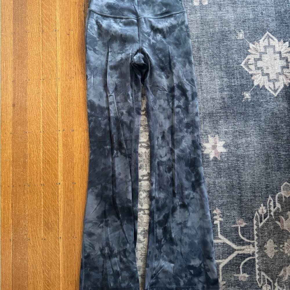 lululemon athletica Gray Tie-Dye Flare Pants